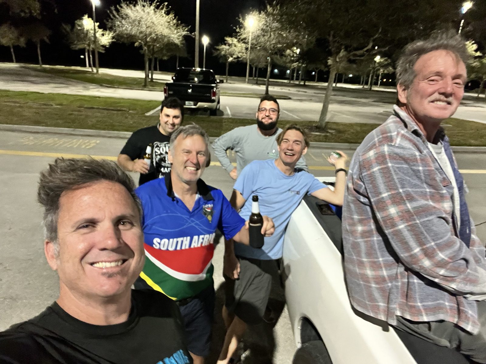 Team hanging out together after a tournament